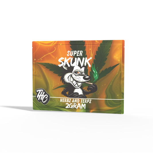 Herbz and Terpz Pouch Super Skunk  THC-A 2 gram
