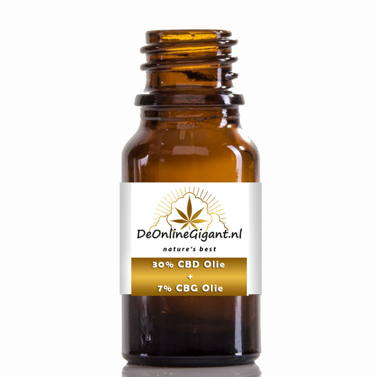 30% CBD-olie + 7,5 CBG olie verdund met mctolie