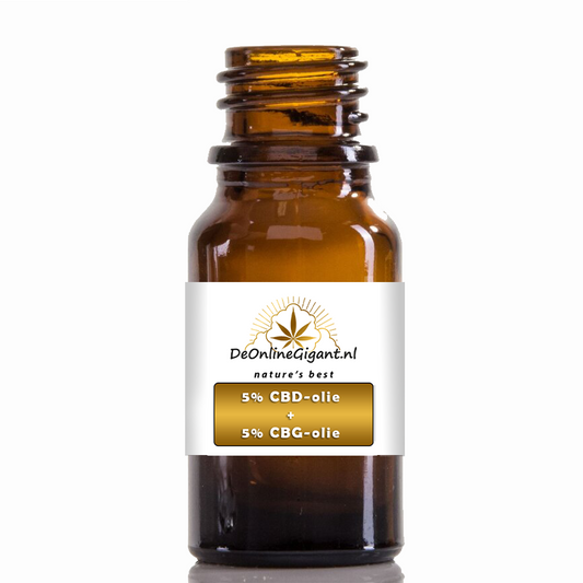 CBD 5% + CBG 5%  verdund met Olijfolie