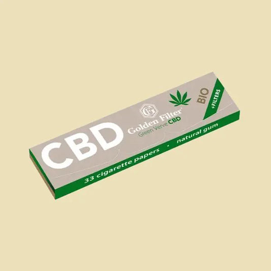 CBD Vloei Kingsize Slim + Filters Bio ( 2 kleuren..grijs en zwart )